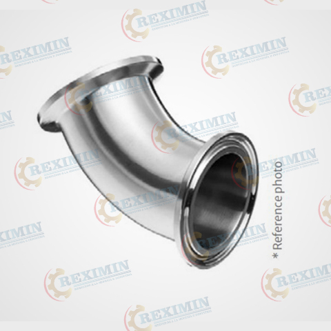 CODO 45° SANITARIO ASTM A270 C-304 3A EXTREMOS CLAMP