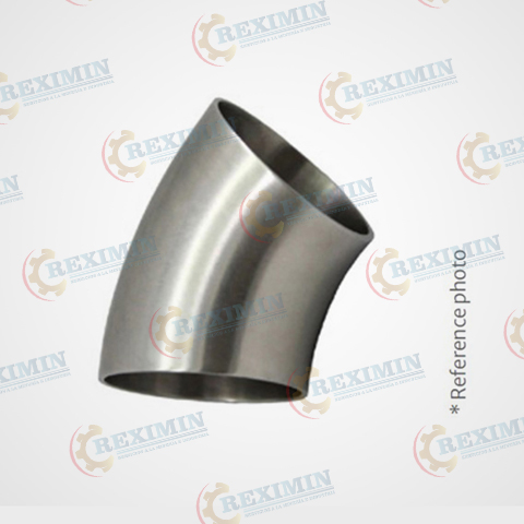 CODO 45° RADIO CORTO SANITARIO ASTM A270 C-304 EXTREMOS SOLDABLES